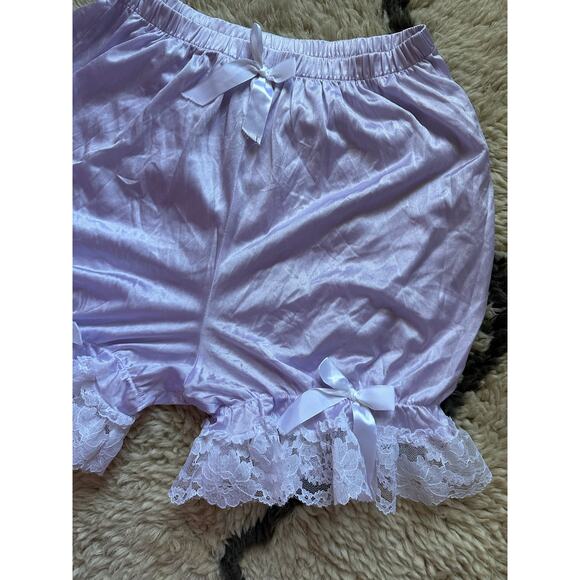 Vintage Lace Satin Bubble Bloomers Underwear Knickers Panties Lolita Shorts - Picture 3 of 13